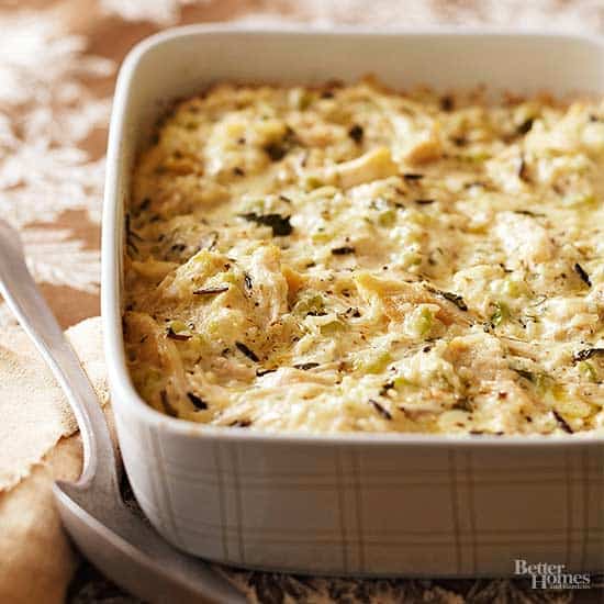 Easy Weeknight Dinner - Chicken and wild rice casserole