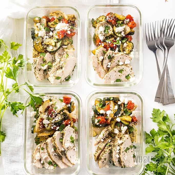 Keto Meal Prep - Greek Chicken Bowl