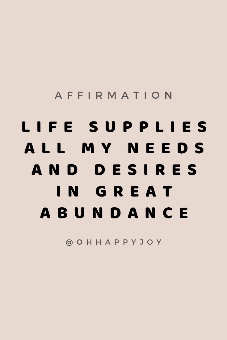 affirmations for money
