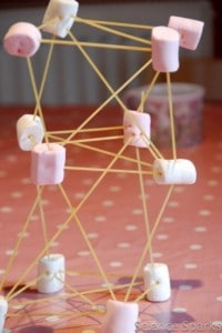 23 quiet ideas for indoor activites - marsmallow stick building