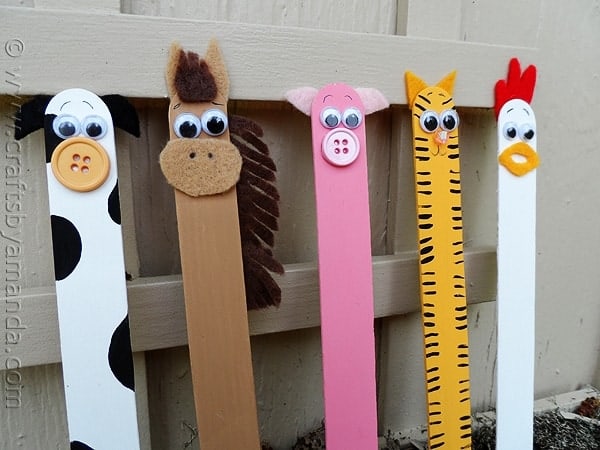 23 quiet ideas for indoor activities - animals popsicle sticks