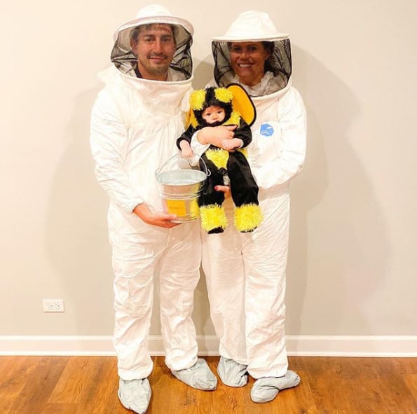 Family Halloween Costumes With Your Baby - Bee Catcher