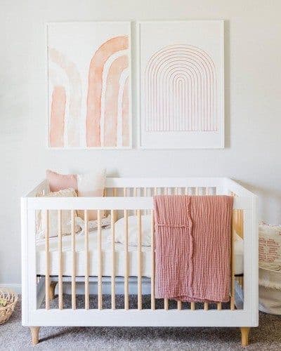 Modern Neutral Boho Nursery Ideas I'm Loving - Lolly 3-in-1 Convertible Crib with Toddler Bed Conversion Kit