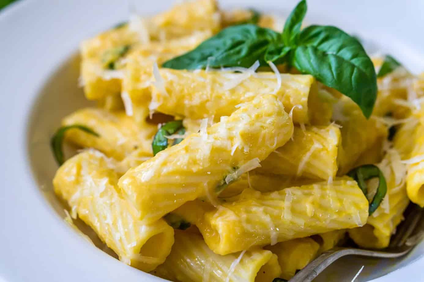 Easy and Healthy Toddler Lunch Ideas - BUTTERNUT SQUASH ALFREDO PASTA