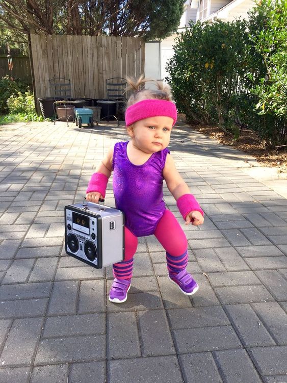 Funny Baby Halloween Costume - 80s Aerobics Star Baby Halloween Costume