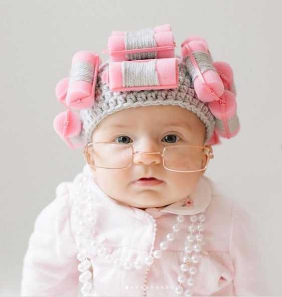 Funny Baby Halloween Costumes - Old Lady Baby Halloween Costumes - grandma