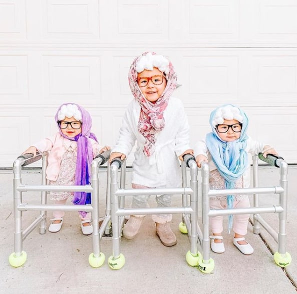Funny Baby Halloween Costumes - Old Lady Baby Halloween Costumes - grandmas