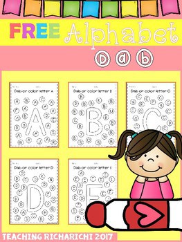 Learning Printables For 2 Year Old - FREE Alphabet Dab (A-Z) Coronavirus Packet Distance Learning