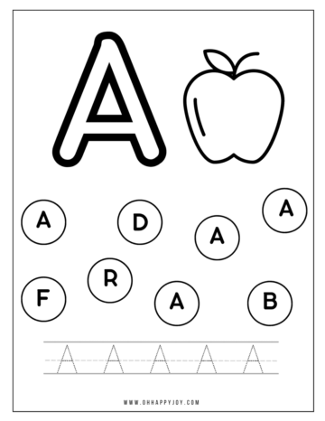 Letter A Worksheets for 2 Year Olds
