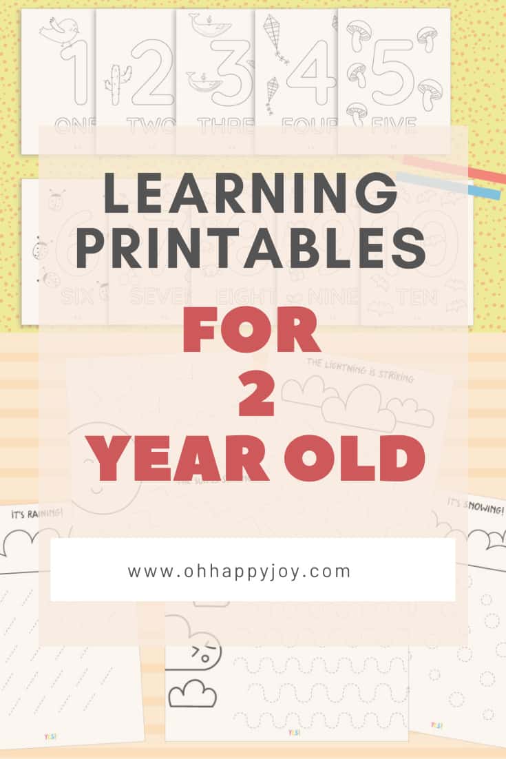 learning printable for 2 year old 