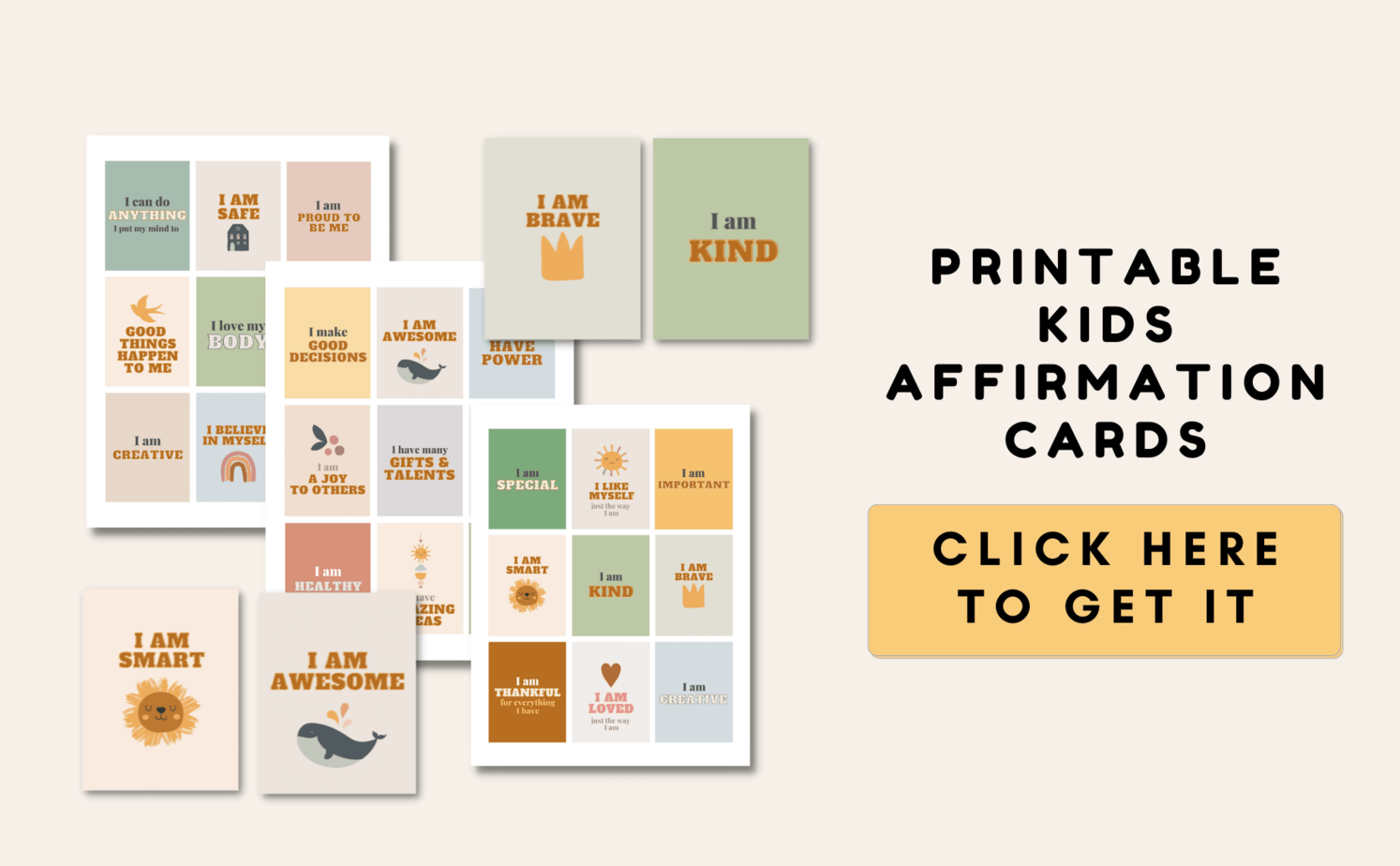 kids affirmation cards download