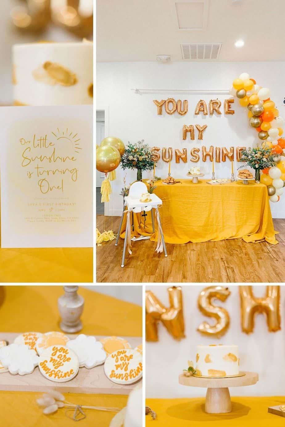 You Are My Sunshine 1st Birthday Theme