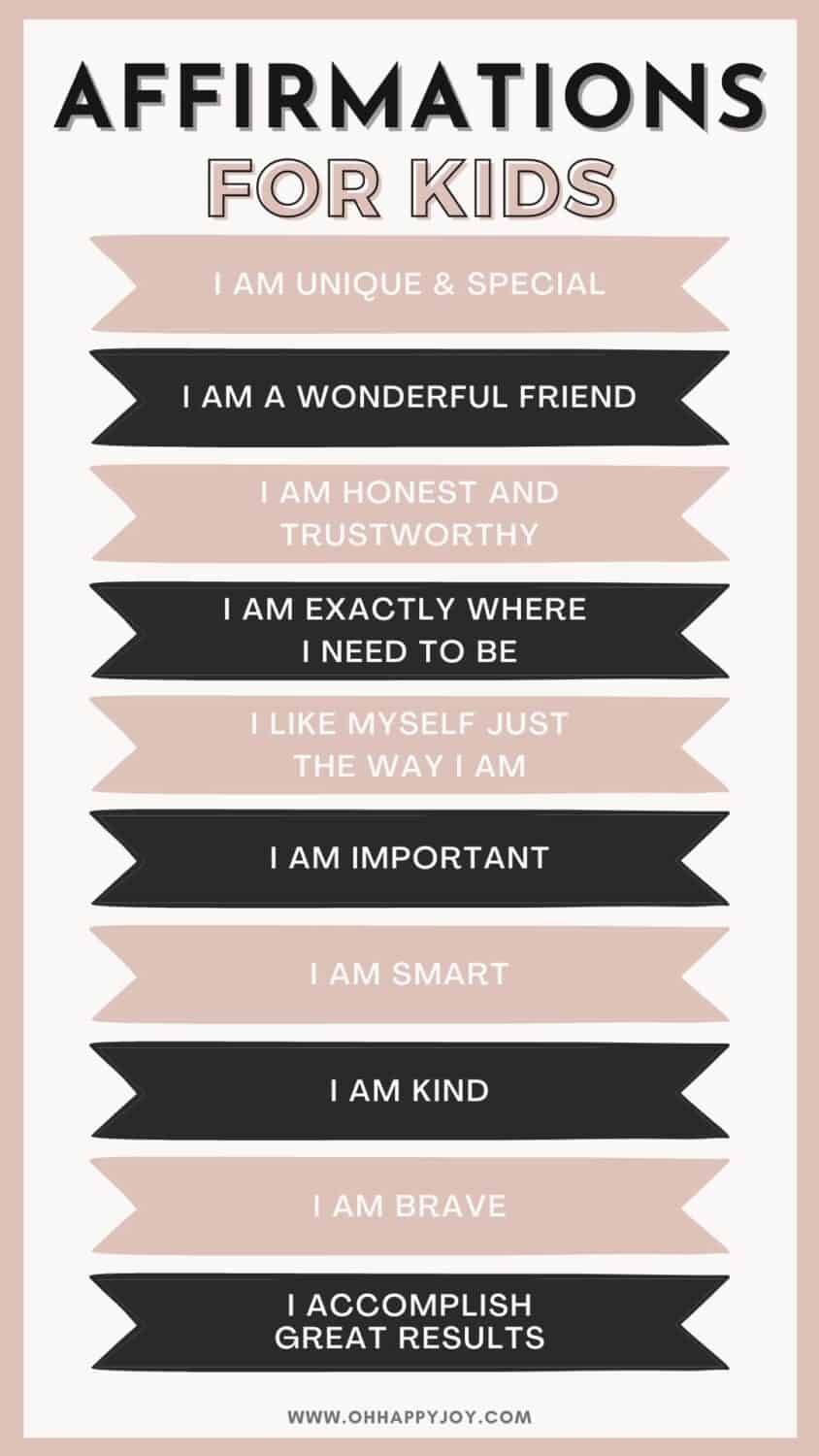 Positive Affirmations for Kids