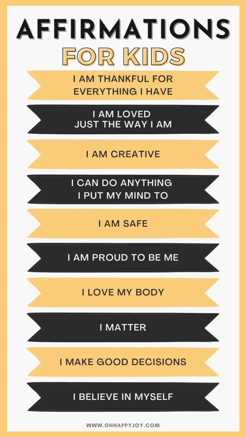 Positive Affirmations for Kids