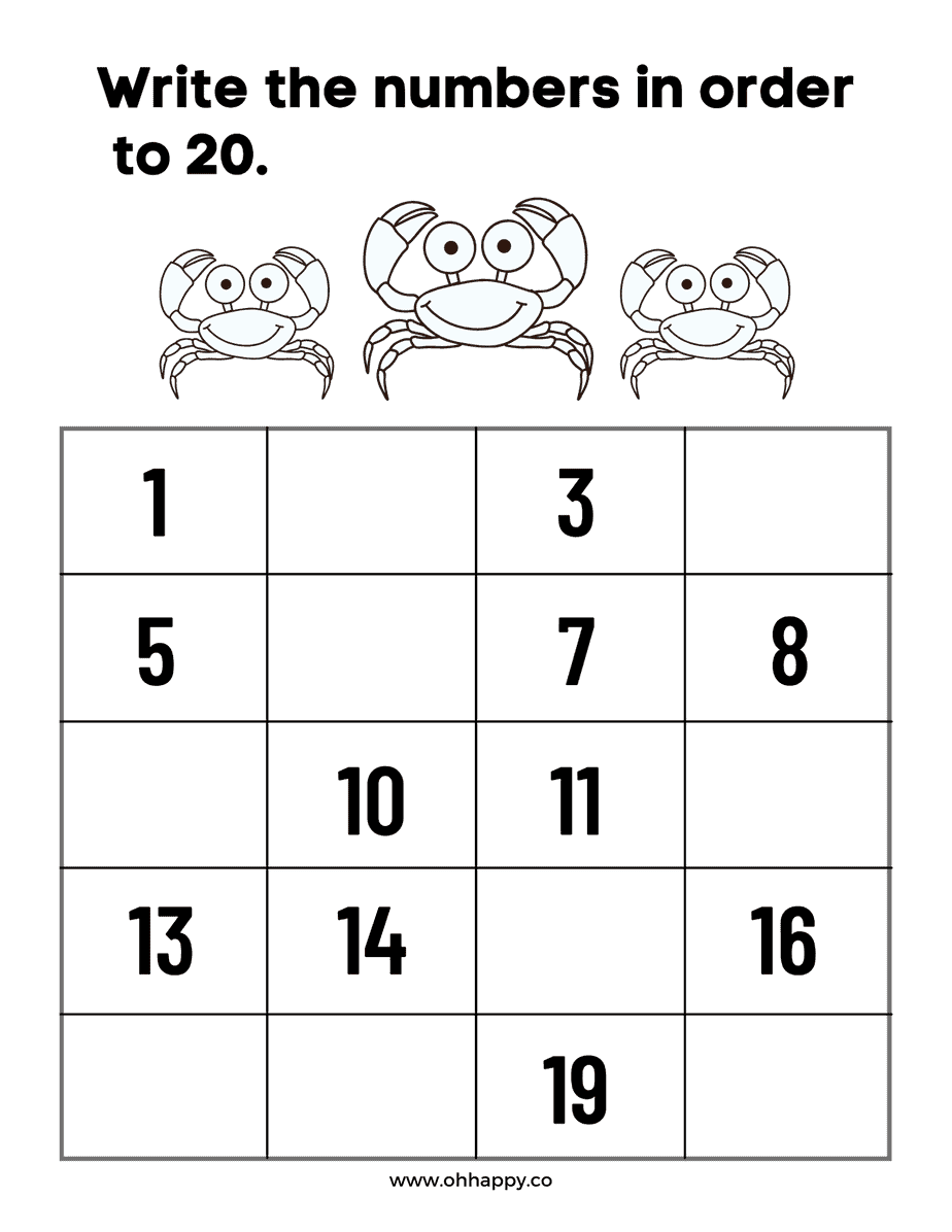 kindergarten math worksheets missing numbers