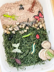 Fine motor activities for 2-year-olds - Edible Sand Sensory Bin 