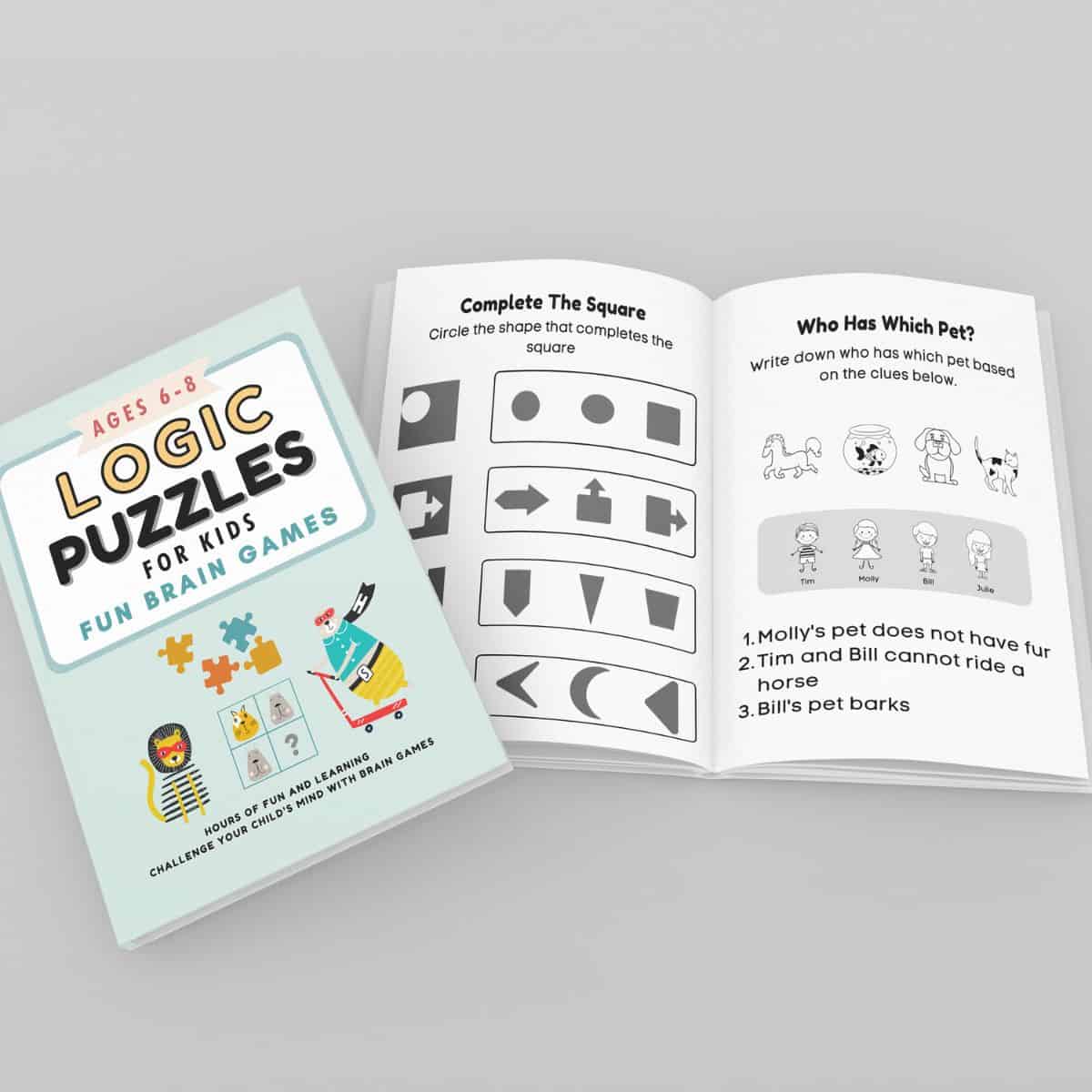Logic Puzzles For Kids Age 6 8 To