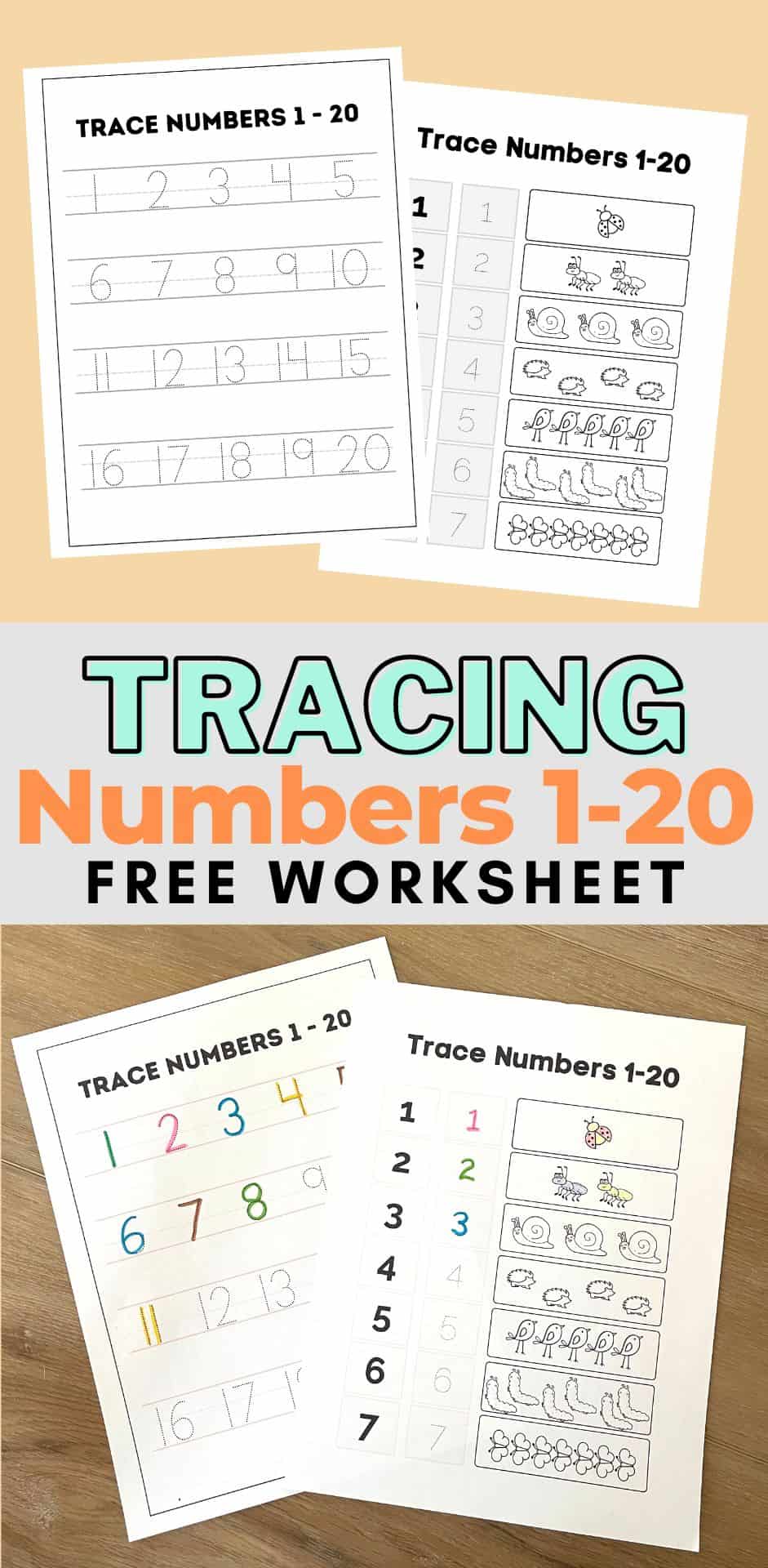 Tracing Numbers 1-20