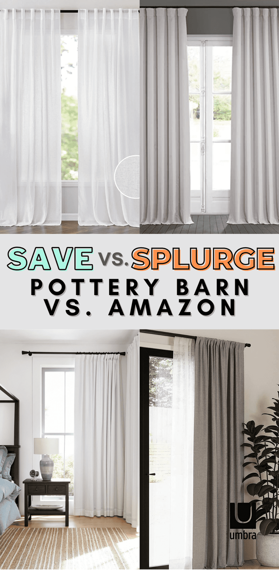 amazon and pottery barn curtains