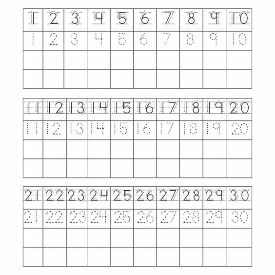 free printable tracing numbers 1 20 worksheets