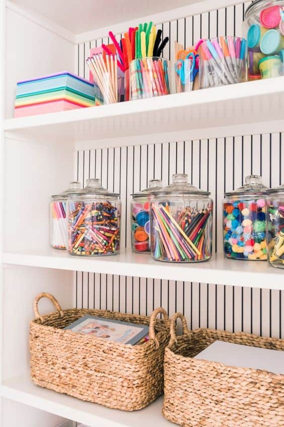 playroom storage wall unit