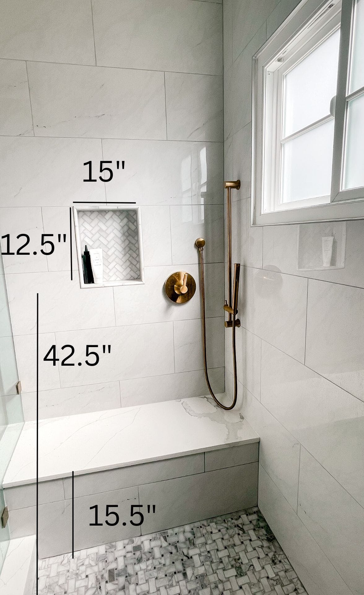 shower niche dimensions
