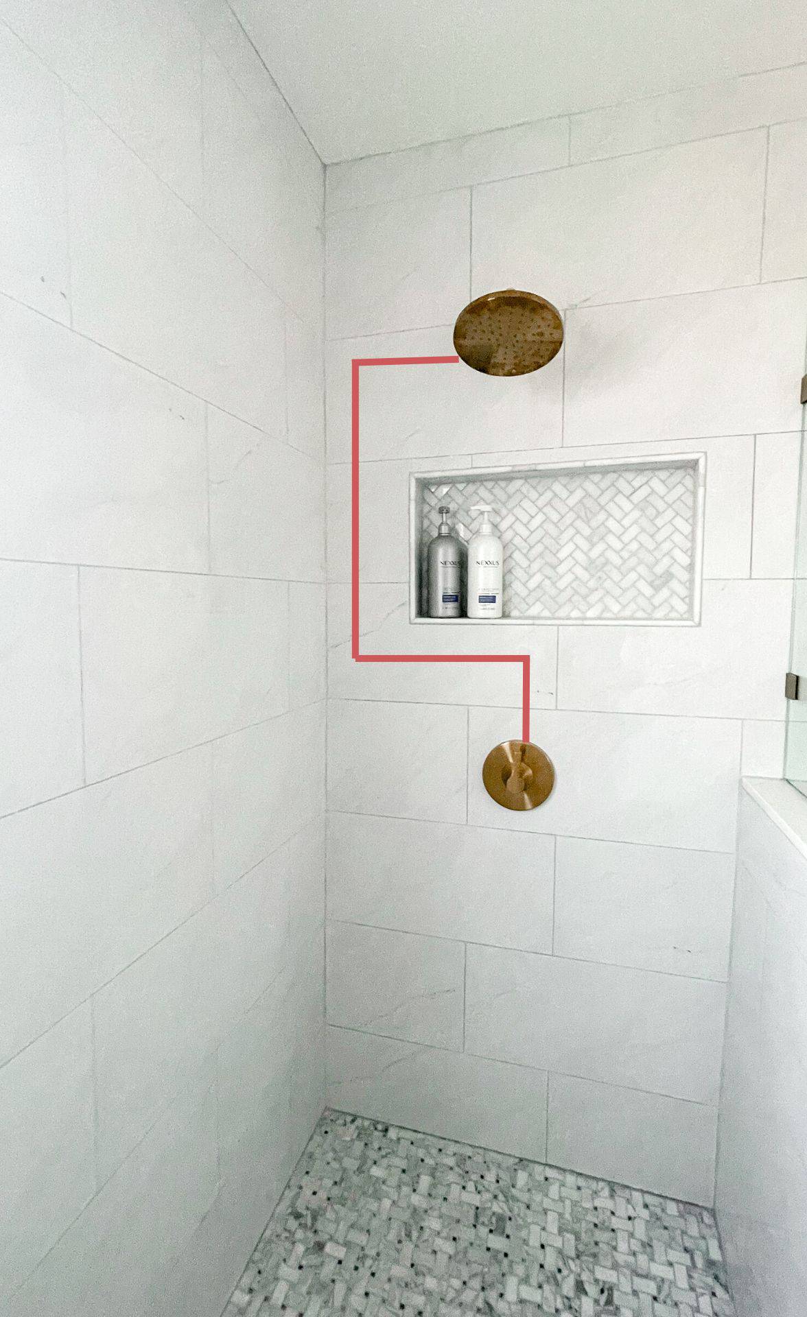 shower niche height