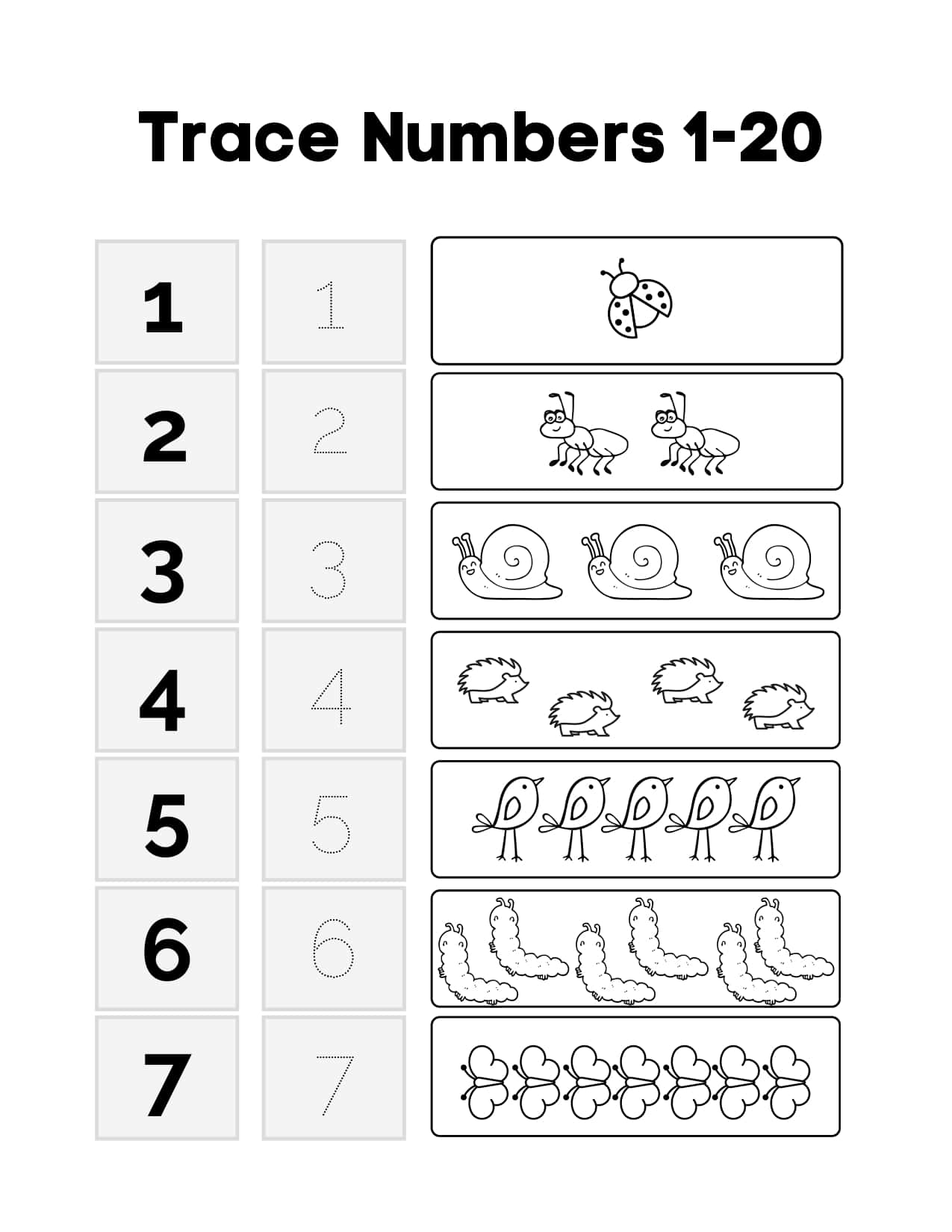 tracing numbers 1-20