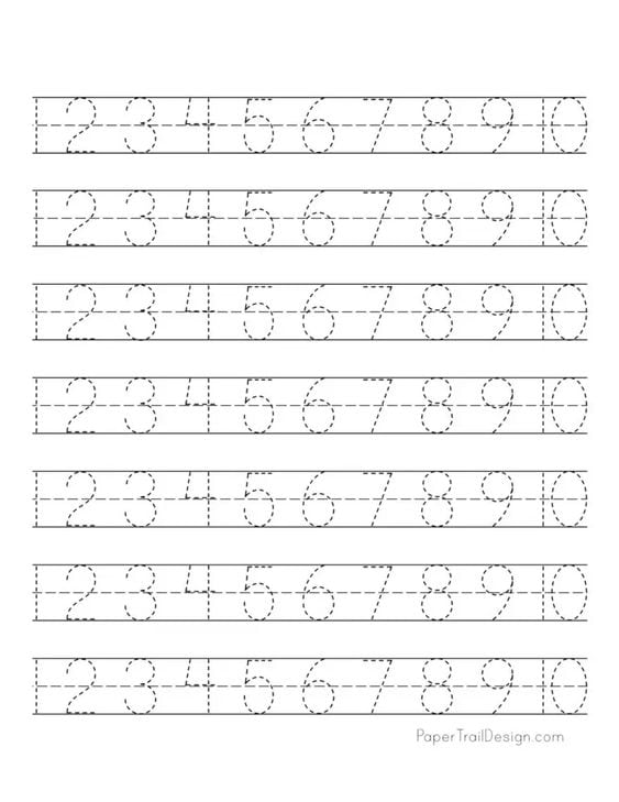 tracing numbers 1 20 printable