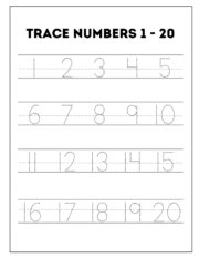 Tracing Numbers 1 to 20 - Oh Happy Joy!