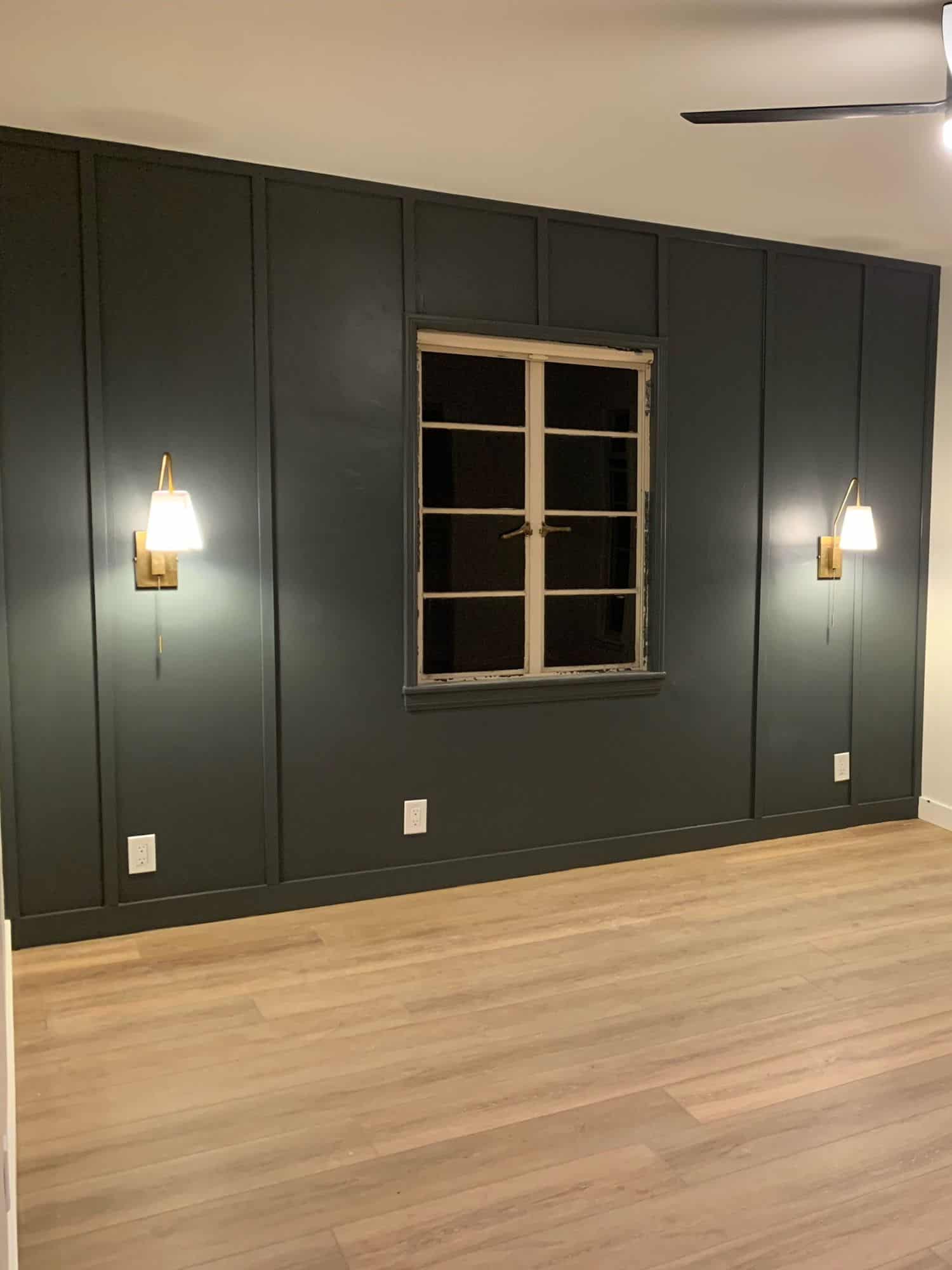 Modern Wood Accent Wall - Navy Blue