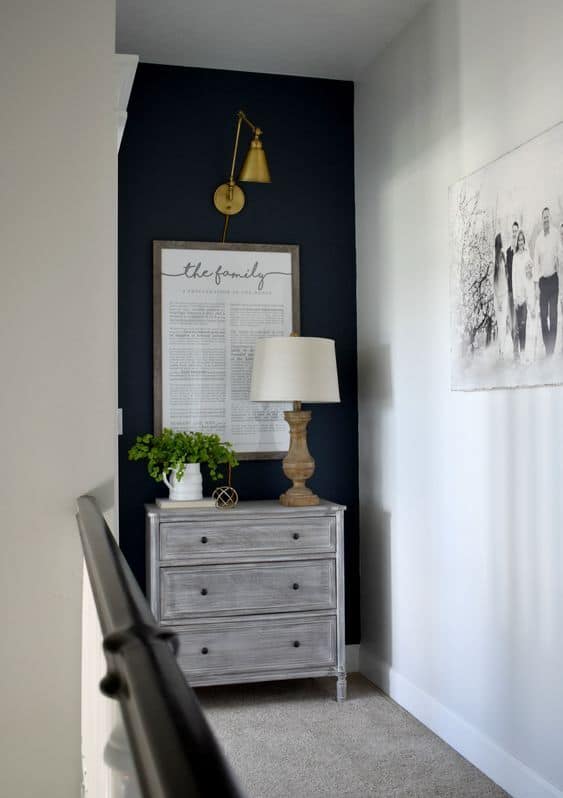 Blue accent wall