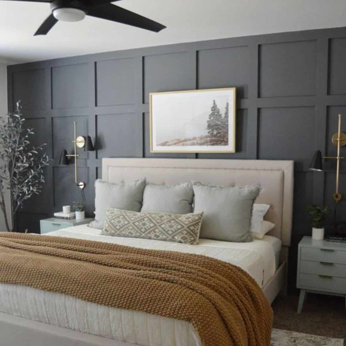 Navy Blue Accent Wall