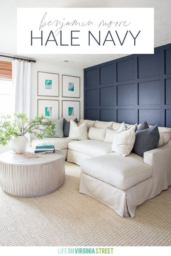 Navy blue statement wall