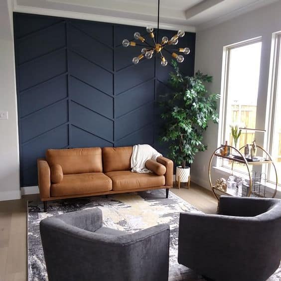 navy blue accent wall ideas