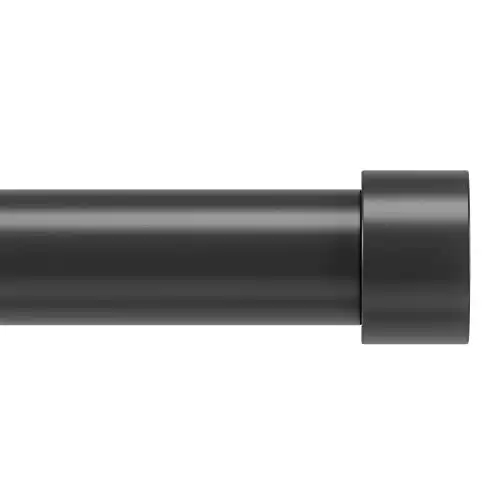 Umbra Cappa 1-Inch Curtain Rod, Includes 2 Matching Finials, Brackets & Hardware, 66 to 120-Inches, Black