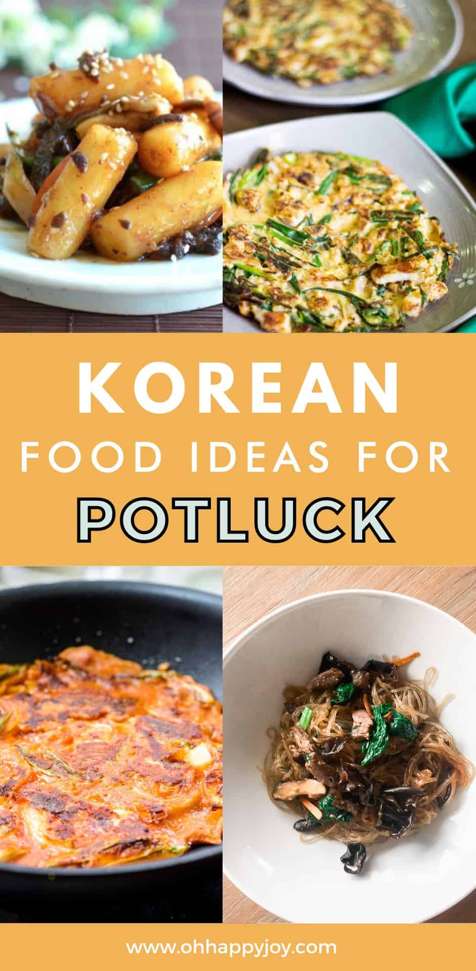 KOREAN FOOD FOR POTLUCK