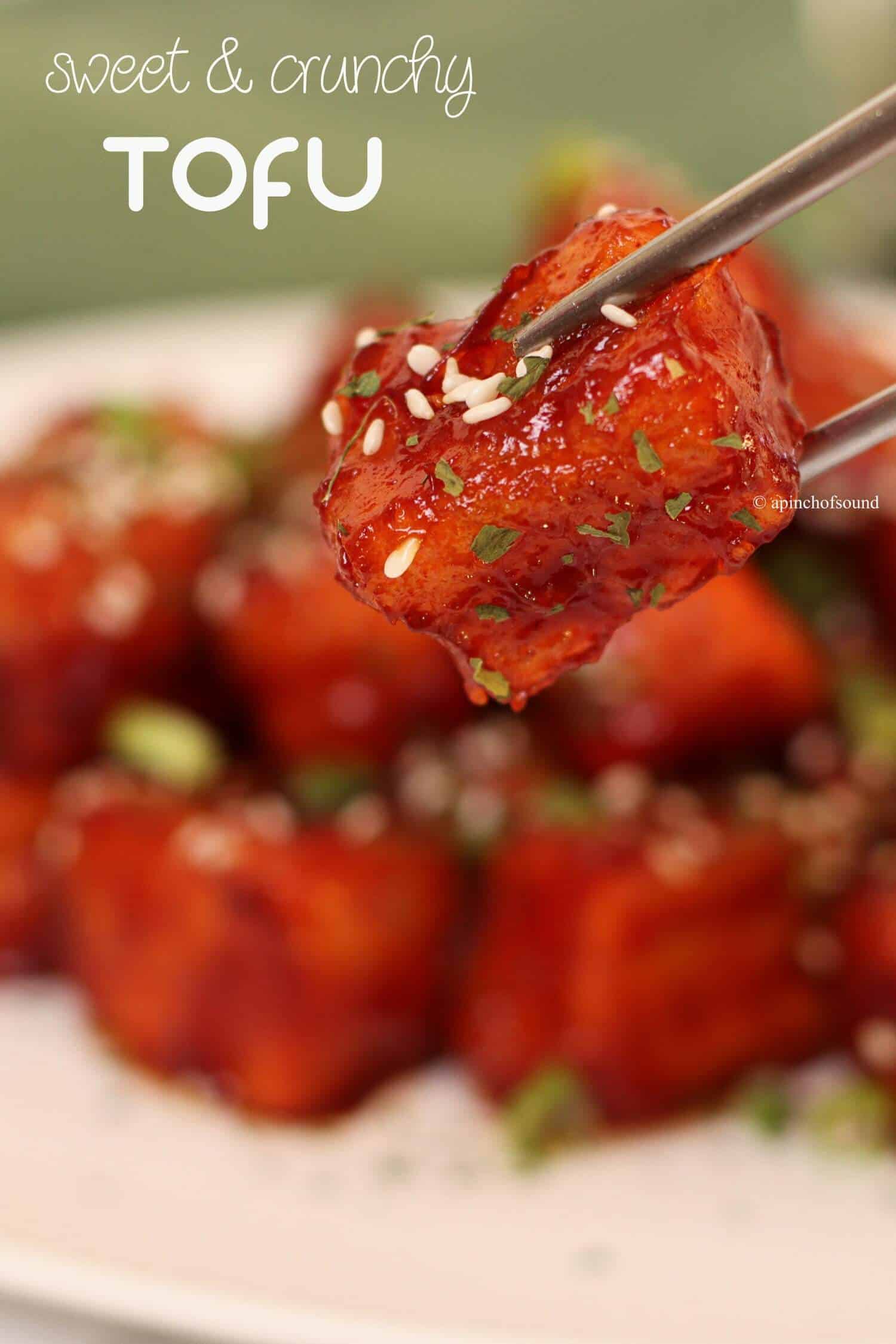 Korean Sweet and Crunchy Tofu