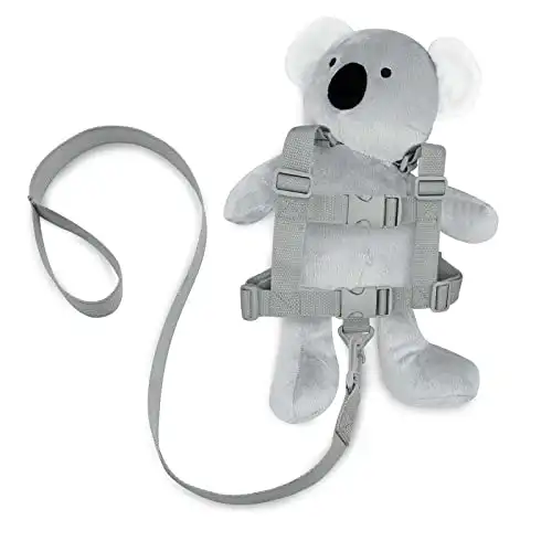 Travel Bug Toddler Character 2-in-1 Safety Harness (Koala - Grey/White)