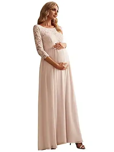 Elegant Long Maternity Dress