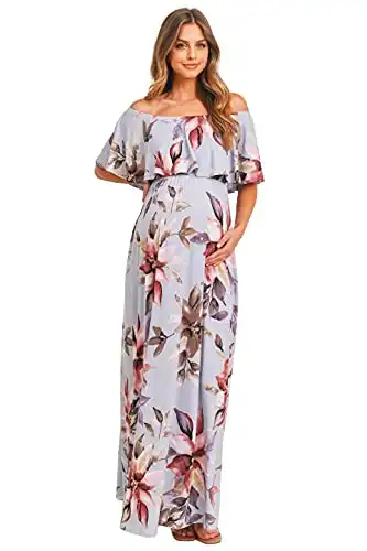 Off The Shoulder Maternity Dress
