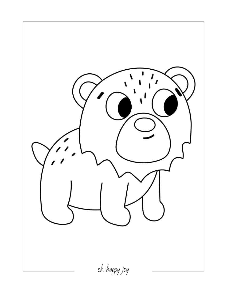cute bear coloring page