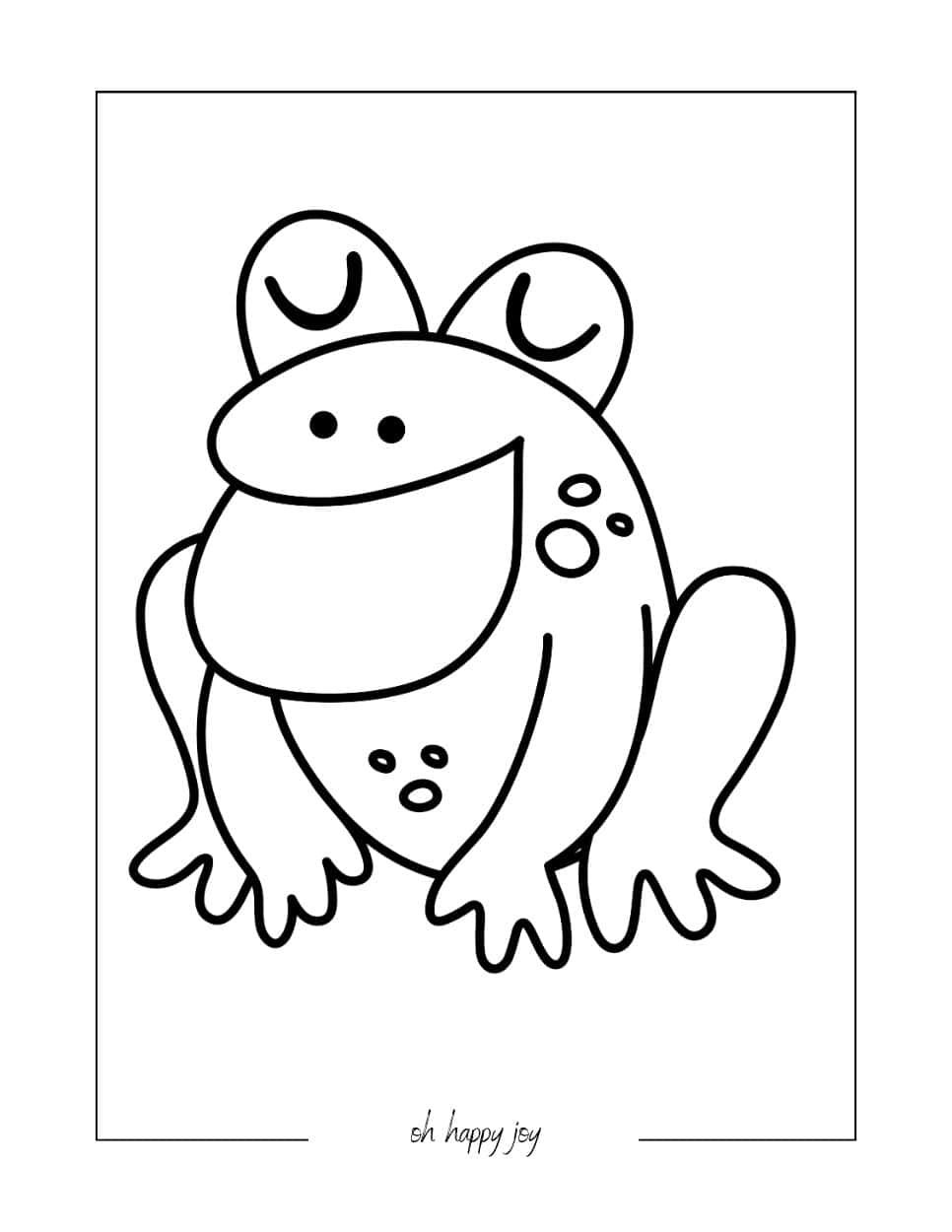 cute frog coloring page