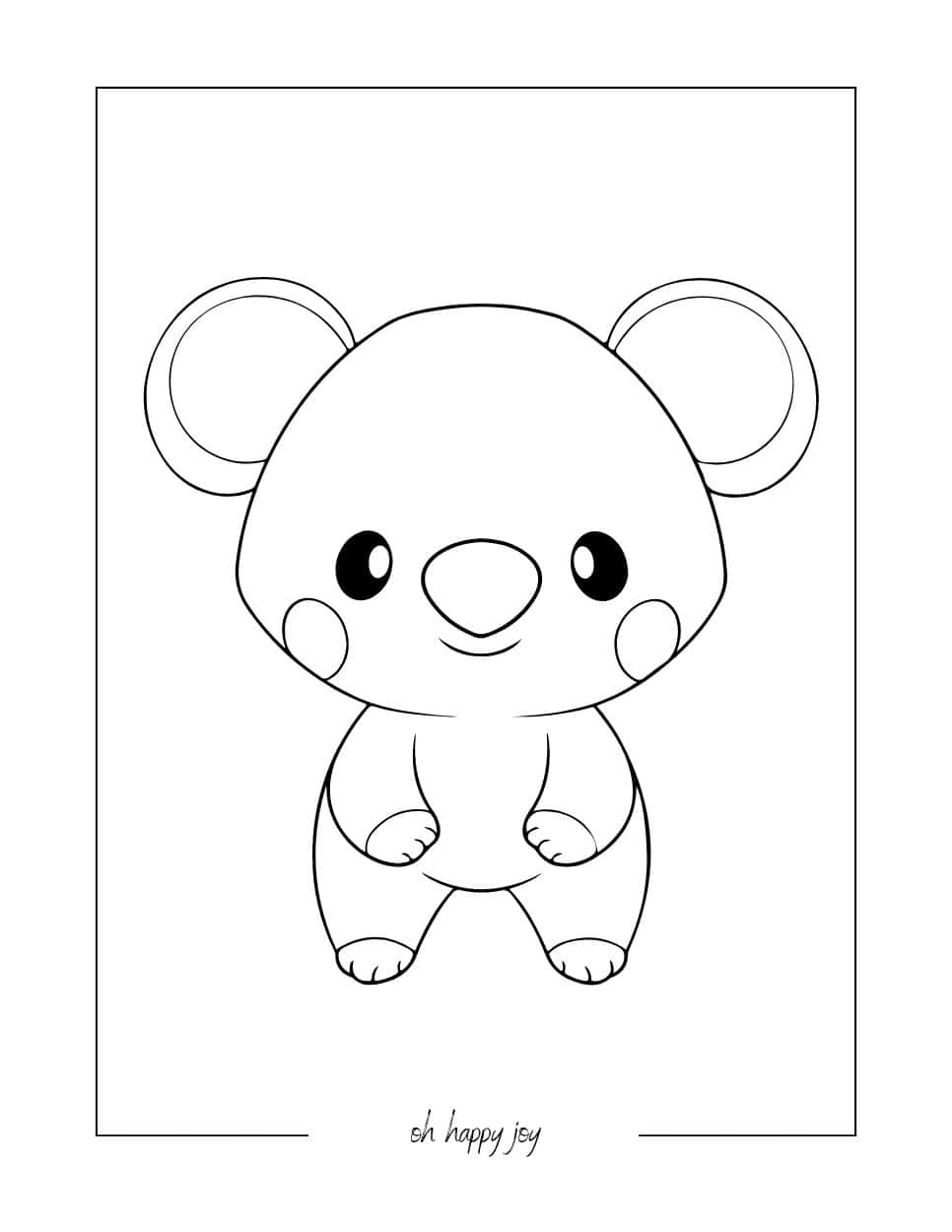 cute koala bear coloring page