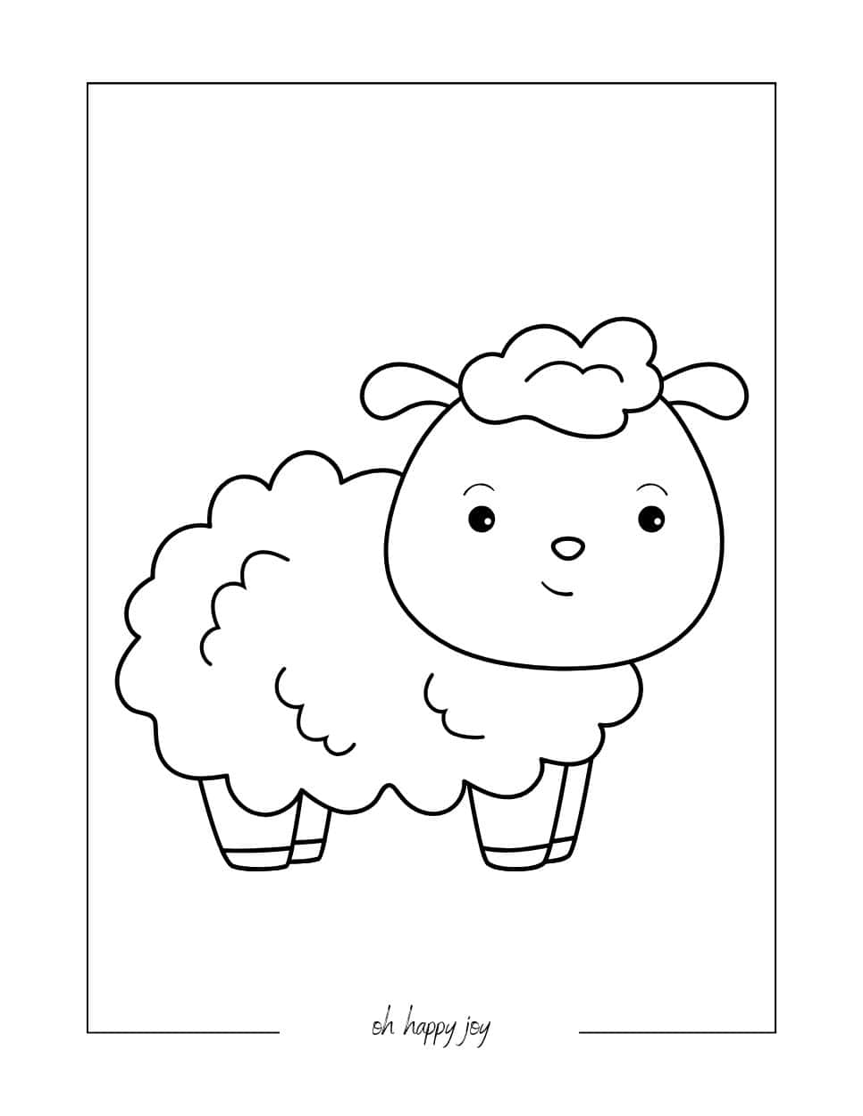 cute lamb coloring page