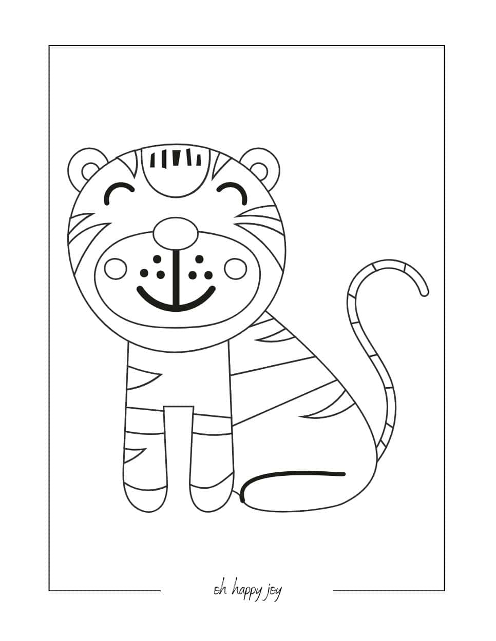 cute tiger coloring page