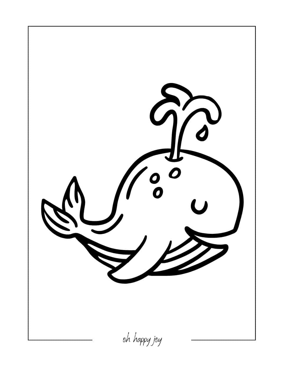 cute whale coloring page