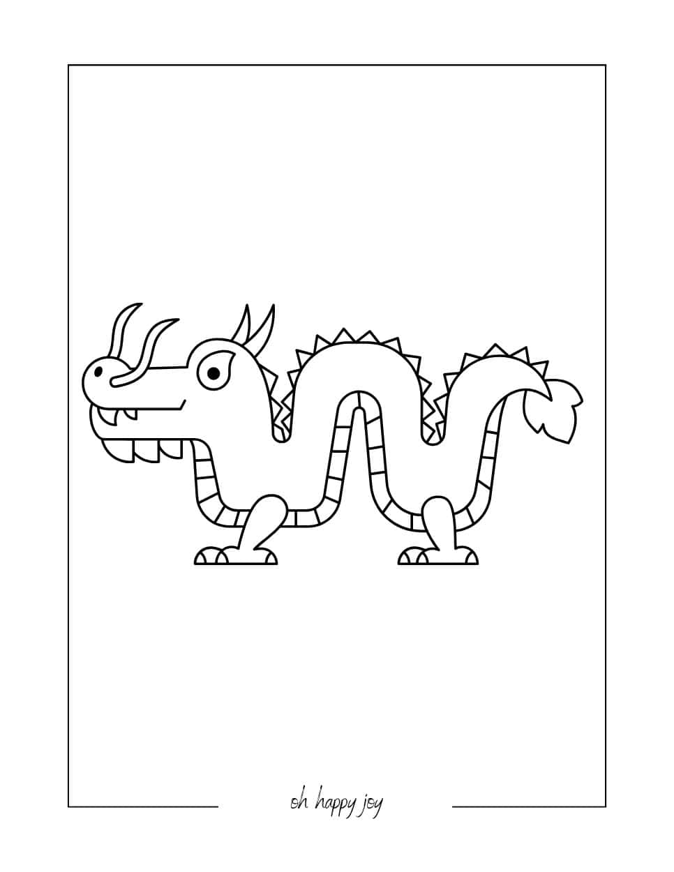 Chinese Dragon Coloring Page