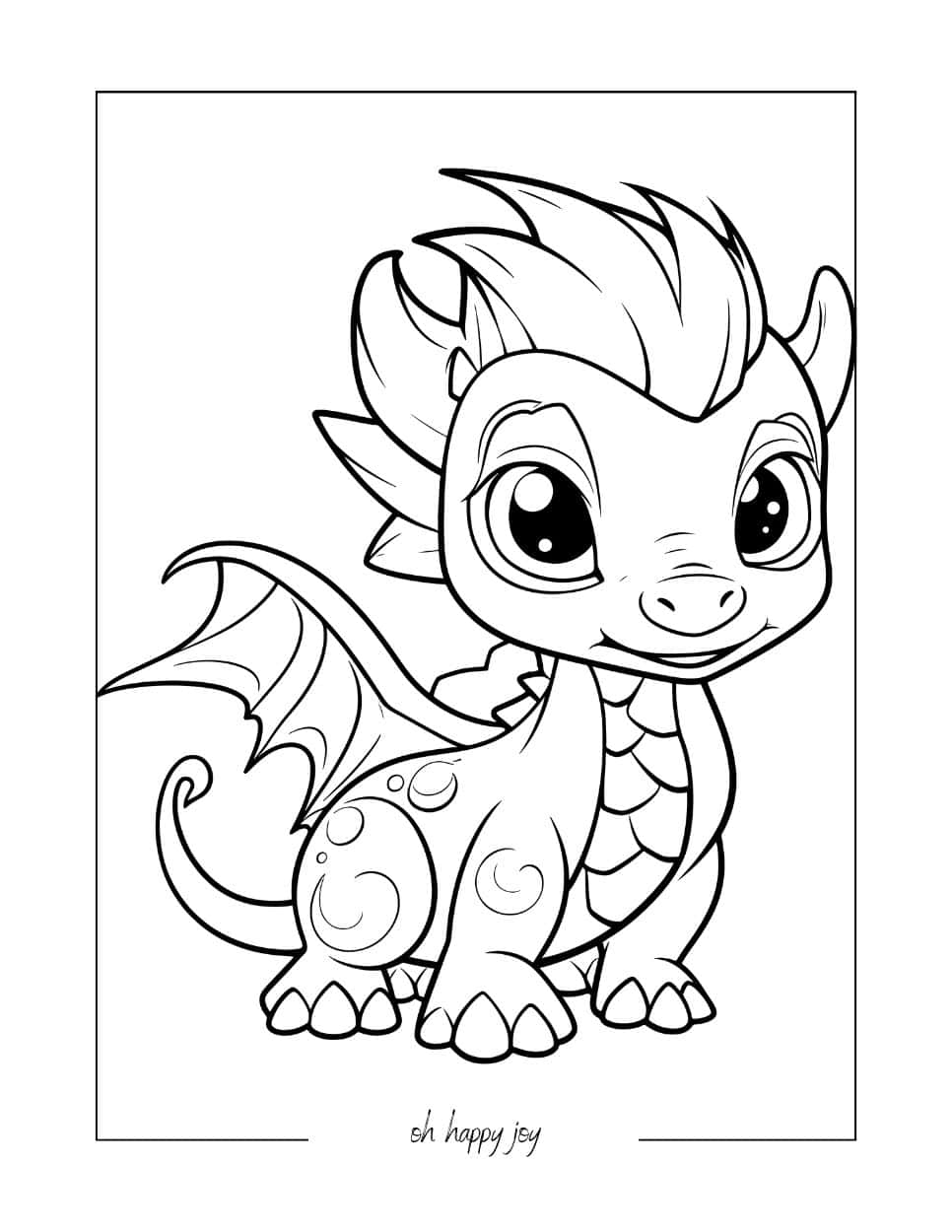 Cool Dragon Coloring Page