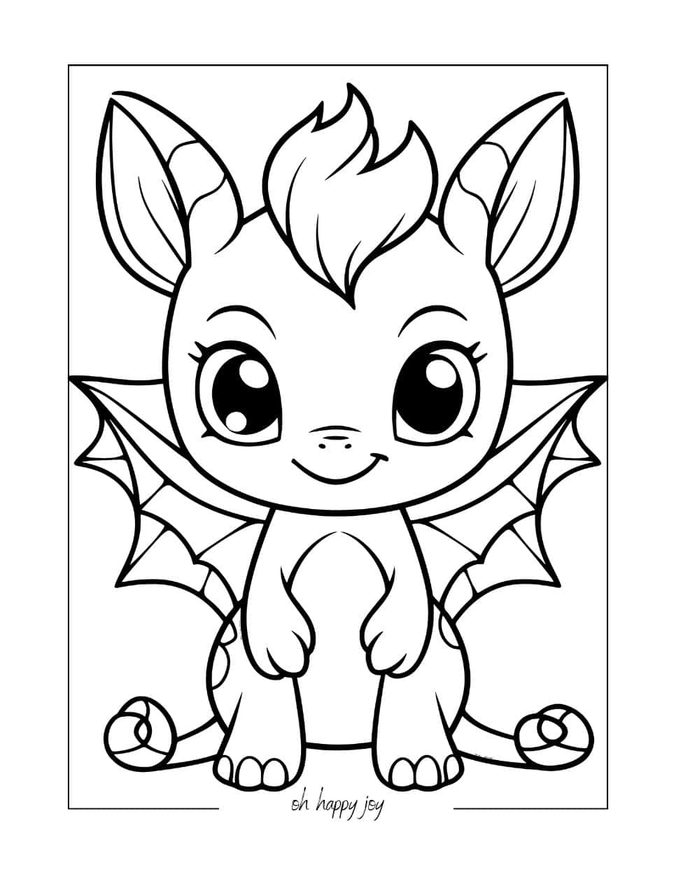 Cute Baby Dragon Printable